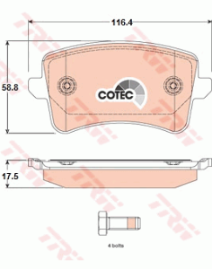 Gdb1765 1343 00 8k0698451 Kolodki Diskovye Z Audi A4 A5 1 8tfsi 3 2fsi 2 7tdi 07 Kupit V Avto1 Avtozapchasti