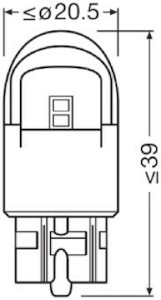 7915cw 02b Lampa Led W21 5w W3x16q Premium Cool White 6000k 2sht 12v 7915cw 02b 4052899442511 Kupit V Avto1 Avtozapchasti